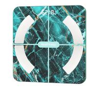 Balance Pèse Personne, Healthkeep Balance Impédancemètre Bluetooth Balance Connectée Haute Précision avec App 13 Indicateurs pour Andriod et iOS Max 180kg/400lb/28st, 28 * 28CM - Marbre Vert