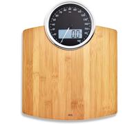 Balance Pese Personne Numérique Avec Affichage Analogique Grand Écran Résultats Très Précis Jusqu'à 180 Kg Surface De Pesée En Véritable Bois De Bambou