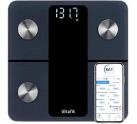 Balance Pese Personnes Balance Connectée Bluetooth Pèse Personne Impédancemètre avec 13 Données Corporelles (BMI/Masse Osseuse) Noir