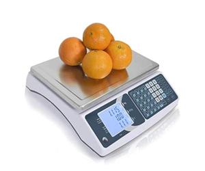 Balance Poids/Prix Baxtran XTI Homologuée pour le Marché - Vignette Verte et Carnet Métrologique - Portée 6 à 15 kg pour 2 à 5 g de Précision - Batterie Rechargeable 130h