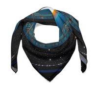 Balance Point of Cosmic Culture Écharpe carrée 68,6 cm imitation soie pour femme, bandana élégant et accessoire de sac