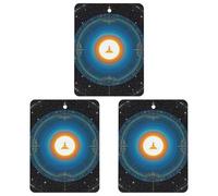 Balance Point of Cosmic Culture Lot de 3 désodorisants carrés à suspendre pour voiture, maison, bureau, style blanc