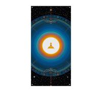 Balance Point of Cosmic Culture Rideau de porte Bannière Bienvenue Porche Signe, Fond Photographie, Couverture de porte murale à suspendre pour fête de vacances, mariage, anniversaire, décoration de