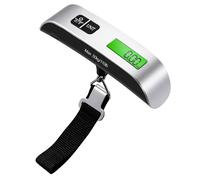 Balance pour Bagages ou Colis Charge Maximale 50Kg avec Capteur de Température Noir / Argent