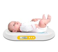 Balance pour bébé Boston Tech BA104 - Pèse-bébé électronique numérique avec fonction TARE et maintien du poids, écran LCD rétroéclairé, mesure précise 10 g, capacité 20 kg, idéal nouveau-né et enfant