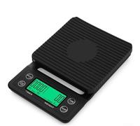 Balance pour espresso avec Chronomètre Intégré LCD Balance pour | Capacité 3kg, pour plateforme ABS pour durable, coussinet silicone, pour facile à nettoyer, usage quotidien