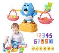 Balance pour , jouets de comptage d'équilibre - Dessin animé 12 canards drôle ours jeu de mathématiques d'équilibre,Jouet éducatif de comptage de chiffres pour la maternelle, balance pour d'âge présco