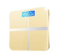 Balance pour poids corporel, verre trempé, mesure précise et intelligente, balance numérique de salle de bain pour usage domestique, 10,2x10,2 pouces (26 x 26 cm / 10,2 x 10,2 Zoll Batteriemodell)