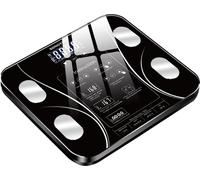 Balance Songying Smart Home, petite balance à graisse, 290 x 260 mm, noire, modèle rechargeable
