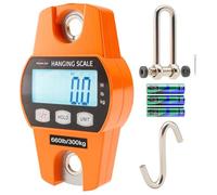 Balance Suspendue 300Kg pour Ferme, Chasse, Tir à l'Arc, Poids, Gros Poissons, Ascenseur d'Entrée avec Capteur Précis (Numérique, Professionnel, étui Léger)