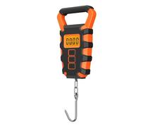 Balance suspendue de 50 kg avec règle, hameçon numérique portable, balance électronique for bagages affichage LED pour la construction(Orange)