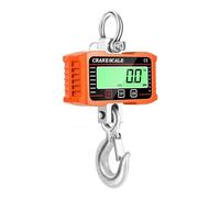Balance suspendue industrielle LCD 4400 lb de grue numérique robuste 2000 kg Crochet verrouillage Pesée levage Blance 20 M Télécommande(Orange)