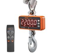 VEVOR Balance Suspendue Industrielle 1000 kg Balance à Grue Numérique Robuste avec Télécommande Boîtier en Fonte Aluminium Écran LED Haute Précision pour Ferme Chasse Pêche Extérieur Garage, Orange