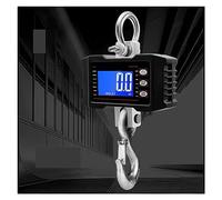 Balance suspendue numérique, 1000Kg / 500Kg Balance de grue numérique suspendue robuste portable Rétro-éclairage LCD Balances à crochet industrielles Changement d'unité(500kg Black)