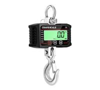 Balance suspendue numérique 2000 kg HD LCD de grue robuste 4400 lb Crochet industriel Verrouillage site Pesée Blance Télécommande 20 m(Black)