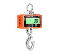 Balance suspendue numérique 2T 2000KG de grue robuste Grand écran LCD Crochet industriel Verrouillage Site Pesage Blance 4400LB Télécommande pour Garage Farm(2000kg Black)