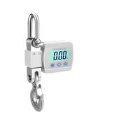 Balance suspendue numérique, 300Kg / 500Kg Balance suspendue numérique de grue portable robuste Rétro-éclairage LCD Balances à crochet industrielles Changement d'unité(500kg Silver)