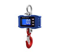 Balance Suspendue Numérique, Balance de grue numérique 1000kg 2204lbs LCD Rétroéclairage Portable Heavy Industrial Hanging Hook Scales Rechargeable avec télécommande(Blauw)