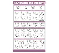 Balance Trainer Exercise Chart, Half Ball Workout Routine Poster, Full Body & Stability Exercises for Beginners, Home Workout, Gym Wall Decor Guide(Unframed,12x18inch(30x45cm))