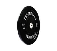 BalanceFrom Color Coded Black Olympic Bumper Plate Weight Plate with Steel Hub, 10LB Pair