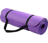 BalanceFrom Everyday Essentials Tapis de yoga extra épais haute densité anti-déchirure avec sangle de transport Violet 1,27 cm