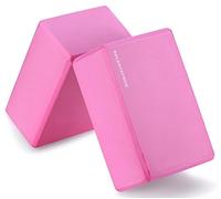 BalanceFrom Fitvids Lot de 2 Blocs de Yoga Haute densité, 22,9 x 15,2 x 10,2 cm chacun, Rose