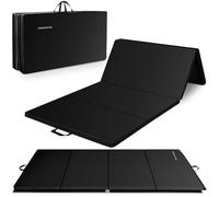 BalanceFrom GoGym Tapis de gymnastique pliable multi-usages extra épais haute densité anti-déchirure pour gymnastique, aérobic - 304 x 121 cm d'épaisseur - Noir