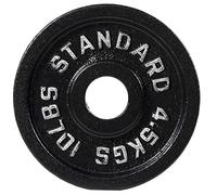 BalanceFrom Plaque de poids en fonte pour musculation et haltérophilie, taille olympique, centre de 5,1 cm, 4,5 kg simple