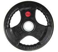 BalanceFrom Plaque de poids en fonte revêtue de caoutchouc pour entraînement de force et haltérophilie, olympique, 11,3 kg, simple