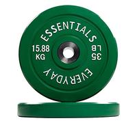 BalanceFrom Plaque de poids olympique avec code couleur et moyeu en acier, paire de 15,9 kg