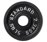 BalanceFrom Plaque de poids olympique en fonte, simple, noir, 5,1 cm