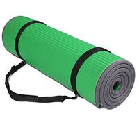 BalanceFrom Tapis de yoga multi-usages extra épais haute densité antidérapant avec sangle de transport Vert 10 mm