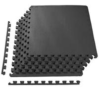 BalanceFrom Tapis d'exercice puzzle en mousse EVA, carreaux emboîtables, noir