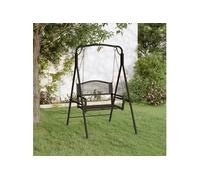 vidaXL Balancelle 124 cm Noir Acier 318832
