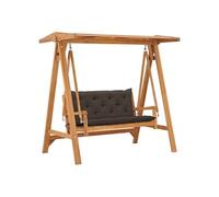 Balancelle avec coussin taupe 170 cm Bois de teck solide