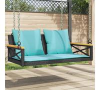 Balancelle avec coussins gris 109x62x40 cm résine tressée balancelle vidaXL