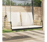 Vidaxl Balancelle Avec Coussins 105x58x38 Cm Résine Tressée Et Acier