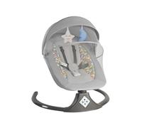 Balancelle Bébé Électrique 3 en 1 avec Télécommande Avec assiette - Transat balancelle 5 Vitesses - Bluetooth Musique - Gris