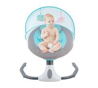 Balancelle Bebe Electrique Avec Bluetooth Transat Bebe(bleu/bleu) | Avec Télécommande et Poupée Amovible, Quatre Vitesses 12 Capacité de Charge Musicale 18kg
