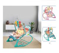 Balancelle Bébé Électrique avec Musique - MIPAN -Avce arche à jouets - Réglable de hauteur - Maximale 20 kg - Bleu