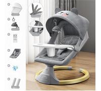 Balancelle Bébé Électrique avec télécommande - Transat balancelle 5 Vitesses de Balancement - balancoire bebe 12 Berceuse mélodies
