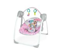 Balancelle bébé électrique compacte - Rose - 6 Vitesses balancement - 10 Chansons - 2 Position d'inclinaison