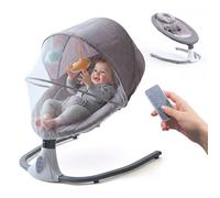 Mobiclinic® kids, Transat bebe, Balancelle electrique, Tuktuk, 4 vitesses réglables, 0 mois à 18 kg, Harnais 3 points, Télécommande, 12 chansons intégrées, Moustiquaire, Bluetooth et usb