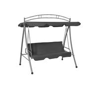 Vidaxl Balancelle Convertible À Auvent Anthracite 198x120x205 Cm Acier Gris