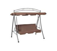 Vidaxl Balancelle Convertible D'extérieur Avec Auvent Café