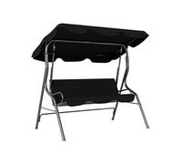 Outsunny Balancelle de jardin 3 places – Toit imperméabilisé, inclinaison réglable, coussins noir