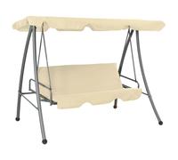 vidaXL Balancelle d'extérieur avec auvent Blanc sable 43237