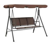 vidaXL Balancelle de jardin avec auvent – Café