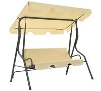 Vidaxl Balancelle De Jardin Blanc Crème 170 X 110 X 153 Cm