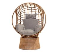 Balancelle de Jardin en Résine Tressée "Borabora" 153cm Marron